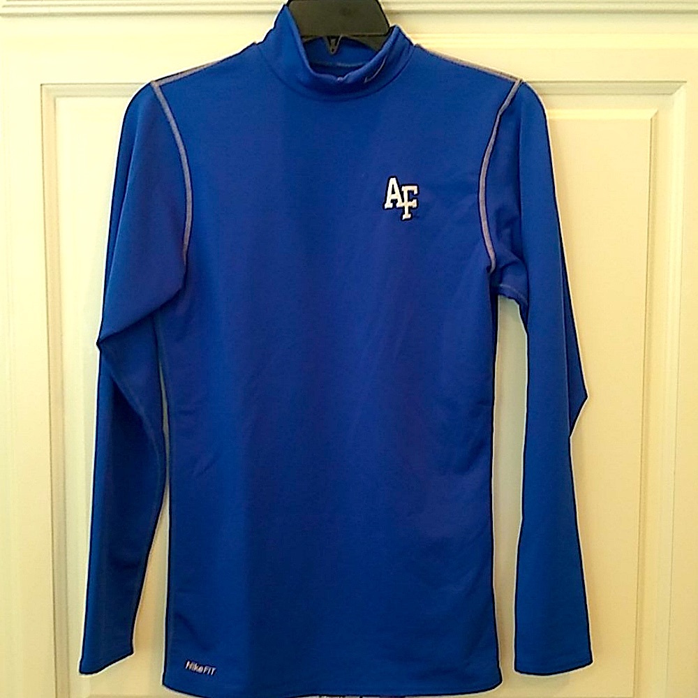 Nike Fit Dry Air Force Long Sleeve Mock Neck Shirt